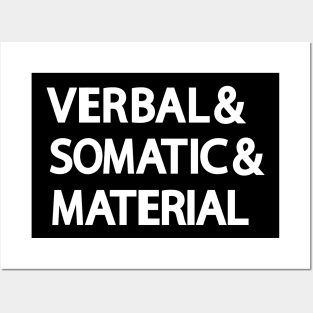 Verbal & Somatic & Material RPG Roleplaying Tee for Gamer Posters and Art